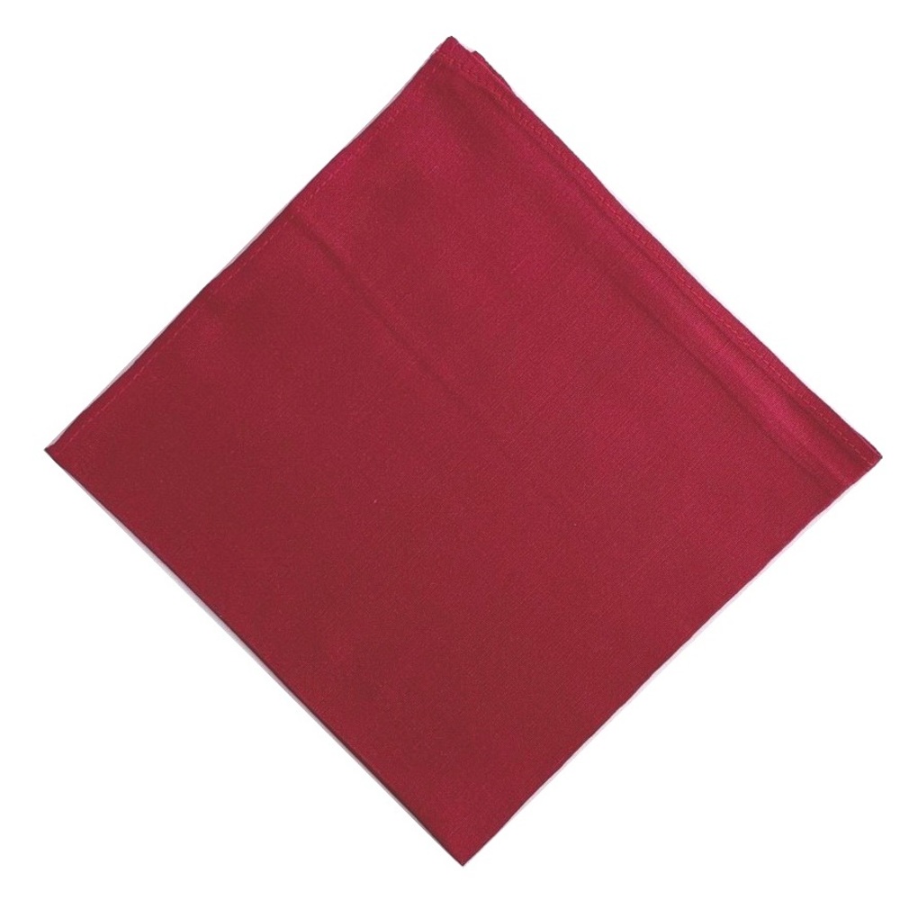 Ruby Red Silk Pocket Square Handkerchief